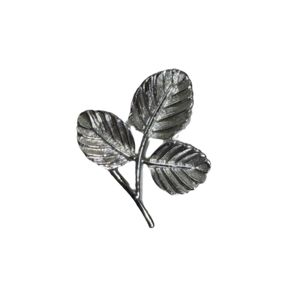 Vintage Sarah Coventry Silvertone Metal Leaf Twig Branch Pin Brooch
